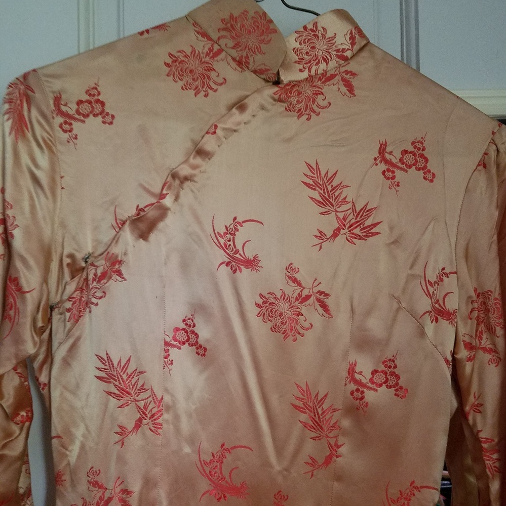 Vintage Satin asian dress
